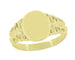Victorian Fleur-de-Lis Oval Signet Ring in Yellow Gold