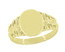 Victorian Fleur-de-Lis Oval Signet Ring in Yellow Gold