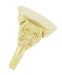 Men's Large Oval Victorian Signet Ring in Yellow Gold With Side Scroll Engraving
