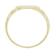 Men's Large Oval Victorian Signet Ring in Yellow Gold With Side Scroll Engraving