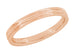 4mm Retro Moderne Double Grooved Wedding Band in 14K Rose Gold