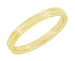 Yellow Gold 4mm Mid Century Double Grooved 1950's Style Wedding Ring for Couples - 14K or 18K