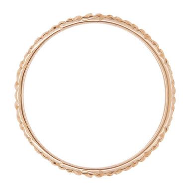 1950's Mid Century Geometric Carved 1.9mm Wide Thin Wedding Band in 14 Karat Rose Gold - alternate view
