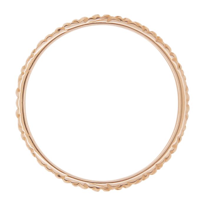 1950's Mid Century Geometric Carved 1.9mm Wide Thin Wedding Band in 14 Karat Rose Gold - Item: R948 - Image: 2