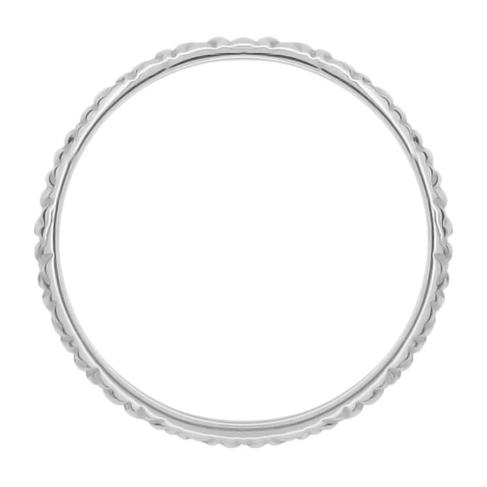 1950's Vintage Design Stackable Thin Wedding Band in 14 Karat White Gold - Item: R948W - Image: 2