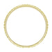 Side View 1950s Mid Century Retro Moderne Thin Yellow Gold Geometric Pattern Vintage Wedding Band - 1.9mm