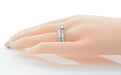 Art Deco Vintage Scrolls 1.25 Carat Round Diamond Engagement Ring Setting and Wedding Ring in White Gold