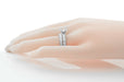 Art Deco Scrolls 1.75 Carat Diamond Engagement Ring Setting and Wedding Ring in White Gold