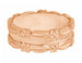 1950's Pansy Flowers Vintage Style 7mm Wide Rose Gold Wedding Ring