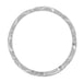 1950's Pansy Flowers Vintage Design Wedding Band in White Gold - 7mm Wide