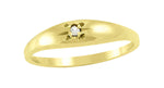 Victorian Baby Ring with Single Cut Diamond in Yellow Gold