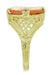 Art Deco Filigree Oval Shell Cameo Ring in 14 Karat Yellow Gold