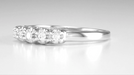 Retro Moderne White Sapphire Filigree Wedding Ring - 14K White Gold