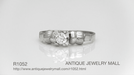 Retro Moderne Bows 1950's Vintage Solitaire Diamond Engagement Ring in Platinum | 0.33 Carat