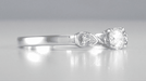 1950's Retro Moderne 1/4 Carat Diamond Engagement Ring and Wedding Band Bridal Set in Platinum