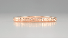 Rose Gold Edwardian Carved Roses and Leaves Antique Design Wedding Ring