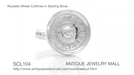 Roulette Wheel Cufflinks in Sterling Silver