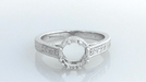 Royal Crown 1 - 1.25 Carat Antique Style Engraved Platinum Engagement Ring Setting