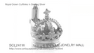 Royal Crown Cufflinks in Sterling Silver