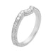 Royal Crown Curved Diamond Wedding Band in Platinum