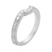 Royal Crown Curved Diamond Wedding Band in Platinum