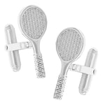 Tennis Racket Cufflinks in Sterling Silver