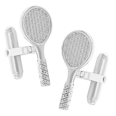Tennis Racket Cufflinks in Solid Sterling Silver - SCL115