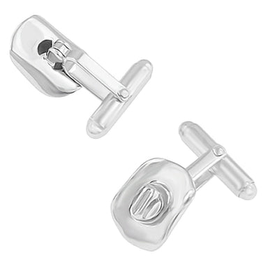 Cowboy Hat Cufflinks in Sterling Silver - alternate view