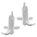 Cowboy Boot Cufflinks in Sterling Silver