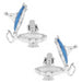 Genie Magic Lamp Cuff Links with Open Blue Enamel Lids - Solid Sterling Silver - SCL146E