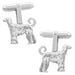 Afghan Dog Cufflinks in Sterling Silver - Afghan Hound Cuff Links