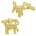 Afghan Dog Cufflinks - Yellow Gold Vermeil Over Solid Sterling Silver