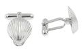 Sea Shell Cufflinks in Sterling Silver