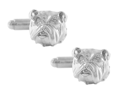 British Bulldog Cufflinks Sterling Silver - SCL159