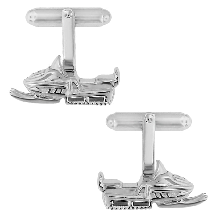 Snowmobile Cufflinks in Sterling Silver