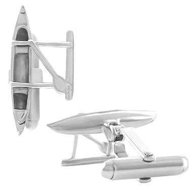 Outrigger Canoe Cufflinks in Sterling Silver - alternate view