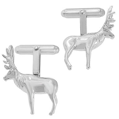 Elk Cufflinks in Sterling Silver