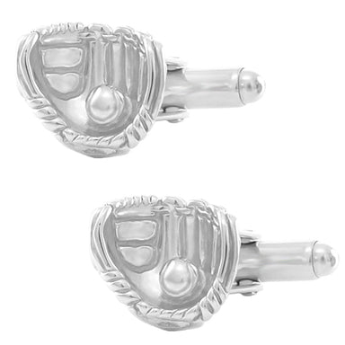 Baseball Glove Cufflinks in Solid Sterling Silver SCL200