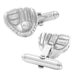 Back of 3D Baseball Glove Cuff Links with Ball in Glove 925 Solid Sterling - Detailed SCL200