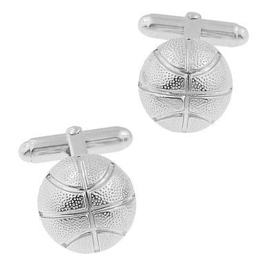 Basketball Cufflinks in Solid Sterling Silver SCL204