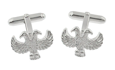 Double Headed Eagle Cufflinks in Sterling Silver