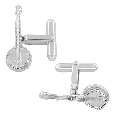 Dueling Banjo Cufflinks in Sterling Silver - alternate view