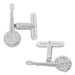 Solid Sterling Silver Banjo Cuff Links Detailed Cufflinks for Banjo Players - SCL225