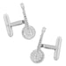 Banjo Cufflinks in 925 Solid Sterling Silver with Torpedo Swivel Backs 3D Detailed - SCL225