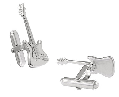 Sterling Silver Electric Guitar Cufflinks - alternate view
