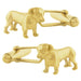 Yellow Gold Dachshund Cuff Links Faces of Wiener Dogs Solid 3D Design - SCL233Y