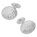 Vintage Design Greek Key Engravable Art Deco Cufflinks in Sterling Silver