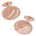 Mid Century Scroll Waves Engravable Rose Gold Plated Cufflinks in Sterling Silver