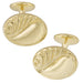 Retro Moderne Scroll Waves Engravable Cufflinks in Sterling Silver with Yellow Gold Vermeil