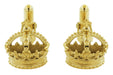 Plated Yellow Gold Crown Cuff Links